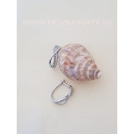Végtelenes ezüst köves fülbevaló