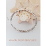 Gyémánt metszett  ezüst karika füli