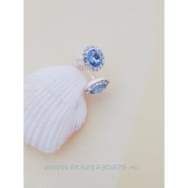 Swarovski kristályos ezüst fülbevaló