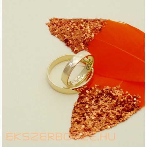 Sárga arany sima-hagyományos 4 mm karikagyűrű