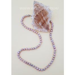 Rózsaszín édesvizi tenyésztett gyöngy nyaklánc